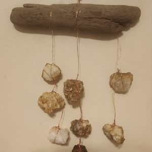 Kentucky driftwood geode agate windchime